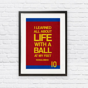 Ronaldinho #10 FC Barcelona Inspirational Life Quote Poster Print ...