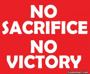 Victory Quote: No sacrifice no victory.