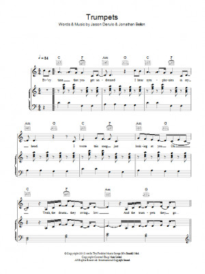 Trumpet Sheet Music by Jason Derulo Trumpets