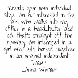 Crea tu propio estilo: Anna Wintour