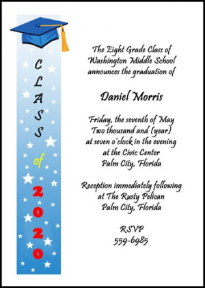 8th Grade Graduating Class Invitation Cards areBecoming Very Popular!