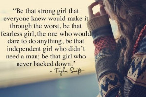 Be strong girl