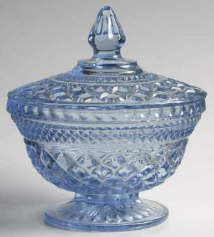 Light Blue Candy Dish with Lid