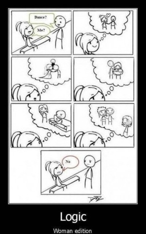 ... // Tags: Funny cartoon comic strip - Woman logic // September, 2013