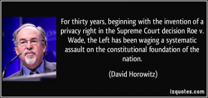 with the invention of a privacy right in the Supreme Court decision ...