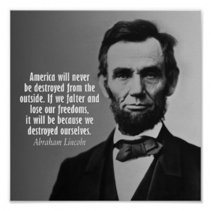 Abraham Lincoln Quote on Freedom Poster
