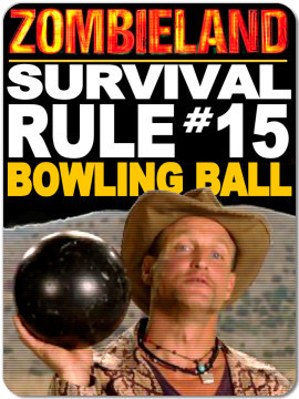 Zombieland Survival Rule #15: Bowling Ball 3x4 Magnet