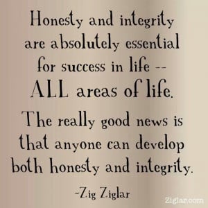 Honesty and integrity