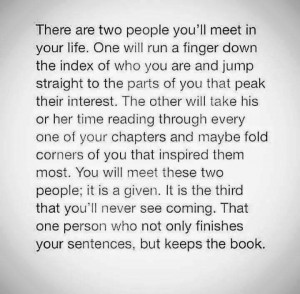 There are two types of people you'll meet in your life. One will run a ...