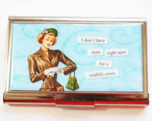 Case, Funny Card Case, Humor, Funny Business Card Case, Midlife Crisis ...
