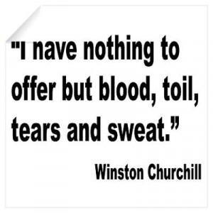 ... Wall Art > Wall Decals > Churchill Blood Sweat Tears Quote Wall Decal