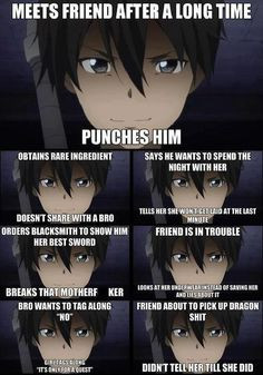 Kirito is a bit sadistic I guess ;p geek, animanga, sword art, sao ...