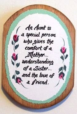 Aunt Verse on Wooden Plaque