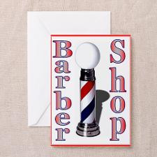 Barber Pole Greeting Cards