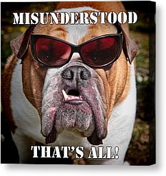 Dog Quotes Canvas Prints - Misunderstood Canvas Print by Martin Fry