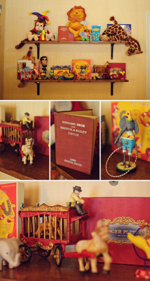 Just dreaming :) A vintage circus nursery, perfect for a boy...could I ...