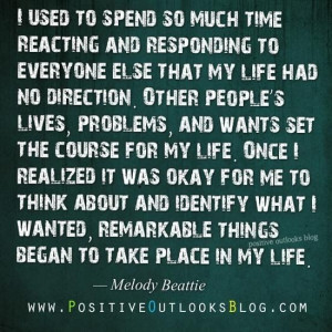 Care for others but live for yourself.