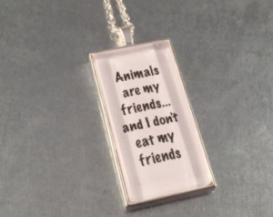 ... , Animal Rights Jewelry, Quote Necklace, George Bernard Shaw, Vegan