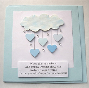 Rain cloud love quote card £2.30