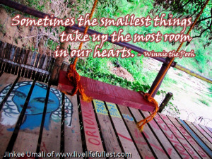Sometimes The Smallest Things Take Up Most Room In Our Hearts