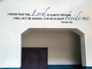 last week we used the projector to stencil bible verses on the walls i ...