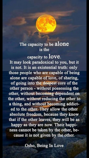 the ability to be alone.