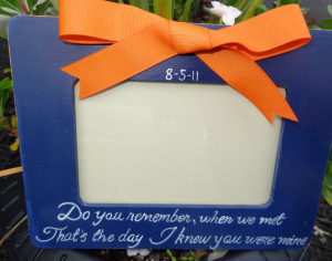 Black and White Quote Picture Frame Custom Designed Color Options