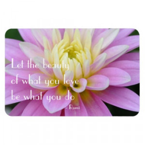 Rumi Quote Dahlia Magnet premiumfleximagnet