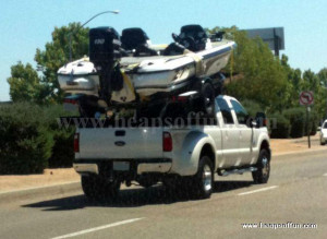 Funny pickup truck boat transport