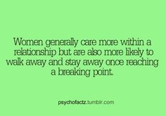 ... also more likely to walk away and stay once reaching a breaking point