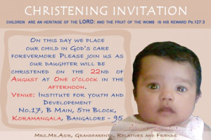 Invitation Letter For Christening
