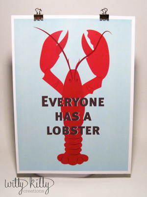 , Friends fans, that lobster print is definitely inspired by a quote ...