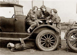 Long time ago it was unheard for women to be auto mechanics.