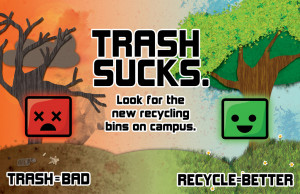 on what a recycling poster
