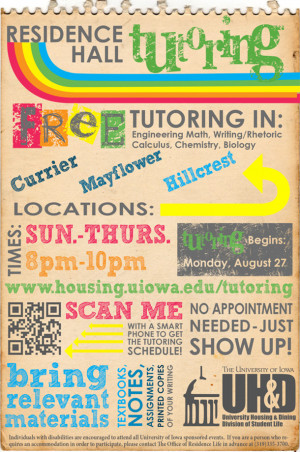 Residence Hall Tutoring Flyer
