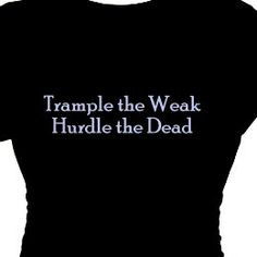 Trample Weak Hurdle Dead 5K/10K Marathon Running T Shirt,Fitness ...