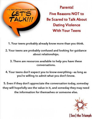 ... be Scared to Talk about Dating Violence with Your Teens #seethetriumph