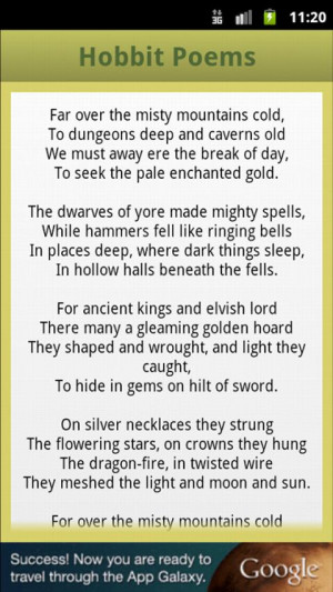 great poems from the book the hobbit chip the glasses and crack the ...
