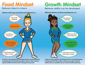 Mindset infographic: Fixed and Growth Mindsets