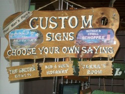 Check the wood sign page for ideas)