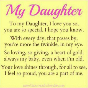 To my daughter