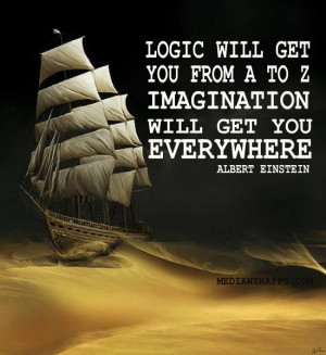 Logic will get you from A to Z, imagination will get you everywhere ...