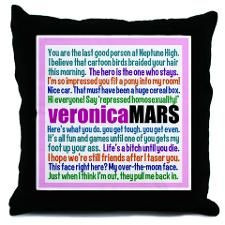 Veronica Mars Quotes Throw Pillow #veronicamars #veronicamarsmovie