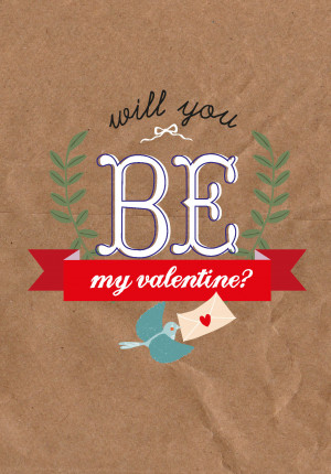 Studio inktvis Valentijn postkaart will you be my valentine? is een ...