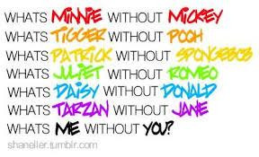whats minnie without mickeywhats tigger without pooh whats patrick ...