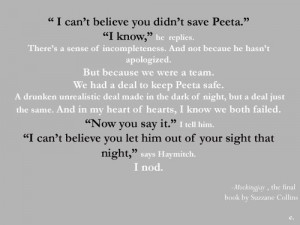 Katniss and Peeta Mockingjay Quotes