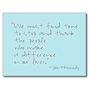 Thank You Inspirational Quote Postcard