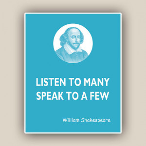 Shakespeare Print, quote print Wall art Quotes and sayings Print