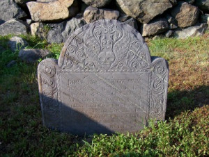 Gravestone of Reverend John Hale in the Abbott Street Burial Ground in ...