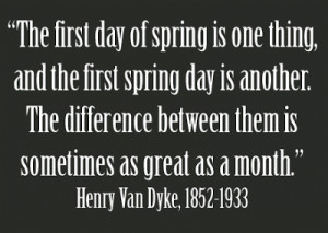 First Day of Spring | illustrated quote . . .